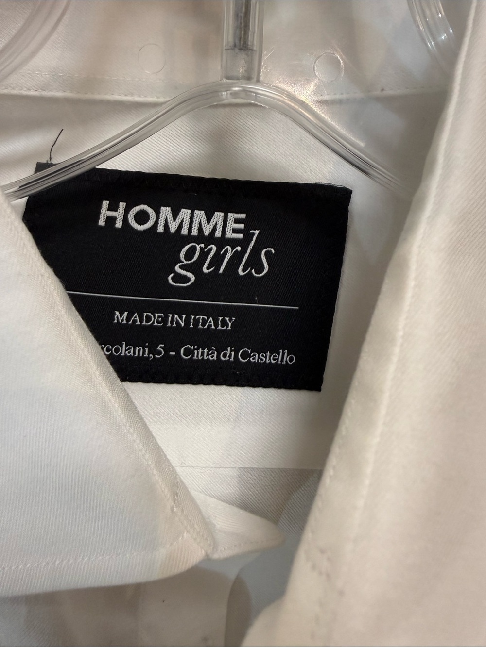 Homme Girls Women's White Button-Down Shirt - Picture 3 of 3